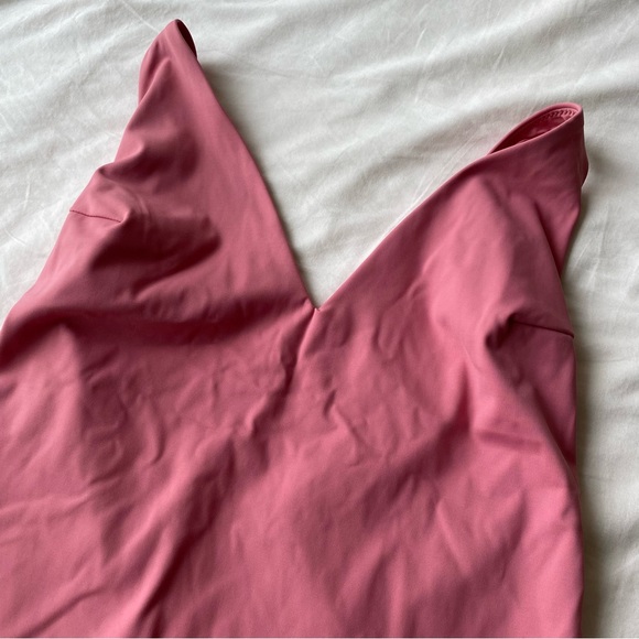 COS Pink V Neck One Piece Swimsuit US 6 - Picture 8 of 9
